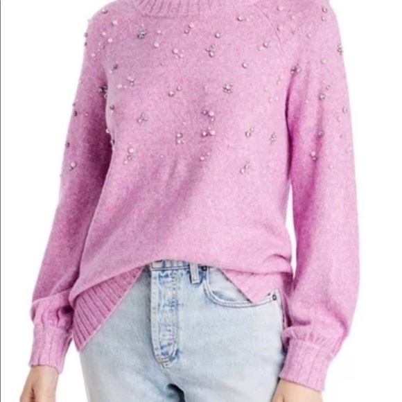 Karl Lagerfeld Sweaters - Karl Lagerfeld Pearl & Crystal Embellished Sweater